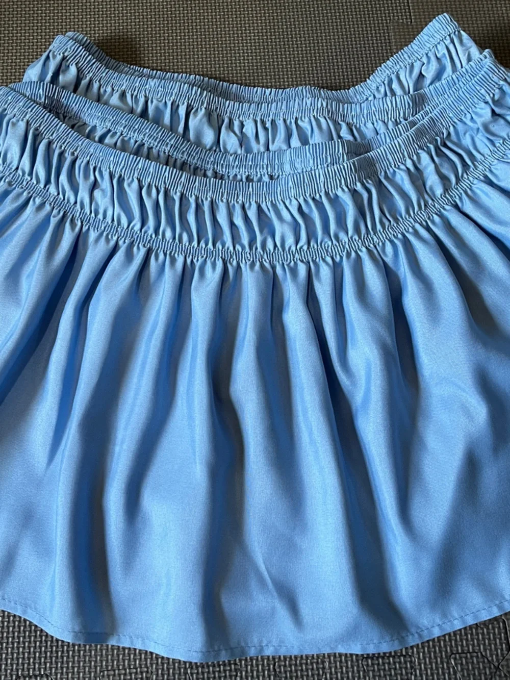 2 King size 13” drop soft blue elastic and adjustable polyester bed skirts